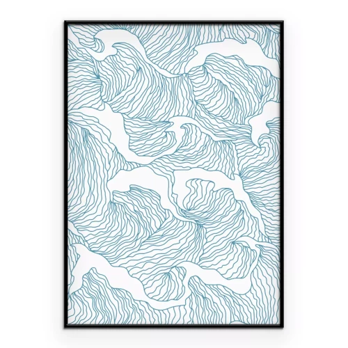 Poster  Une illustration délicate de lignes fluides