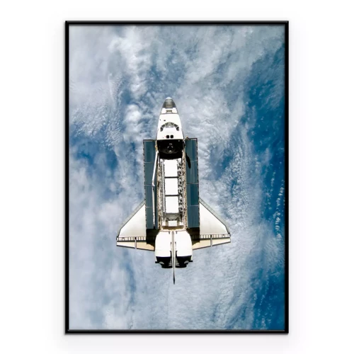 Poster  Un vaisseau spatial au-dessus des nuages