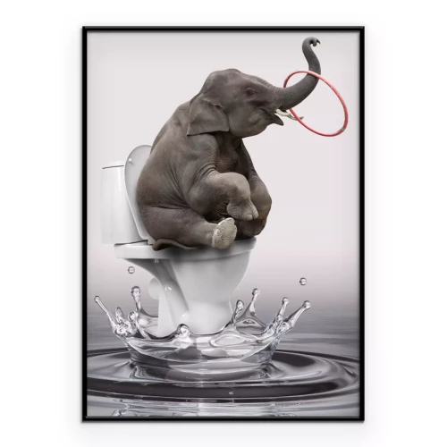 Poster  Une scène humoristique avec un bébé éléphant