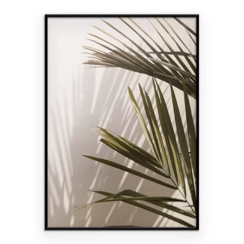 Poster  Un cadre minimaliste de feuilles de palmier