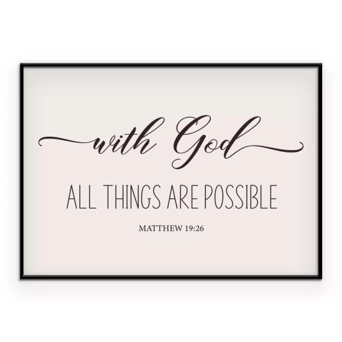 Poster  Typographie biblique décorative