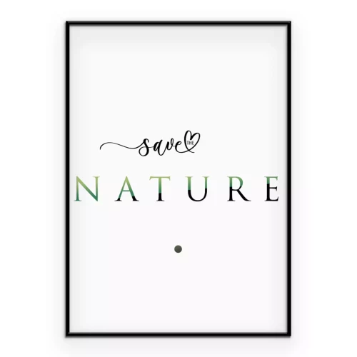 Poster  Inscription typographique écologique