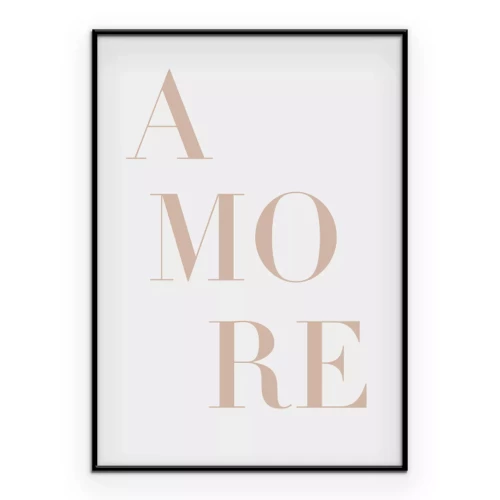 Poster  Typographie symbolisant l'amour