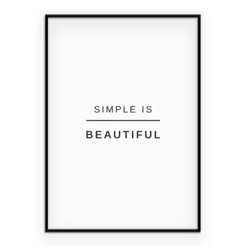 Poster  Lettrage noir d'une belle simplicité