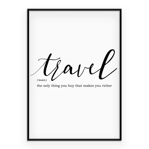 Poster  Inscription typographique de voyage