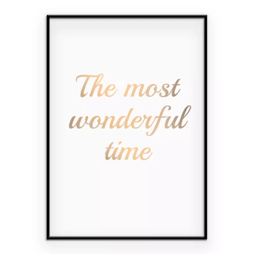 Poster  Inscription dorée à motif de Noël