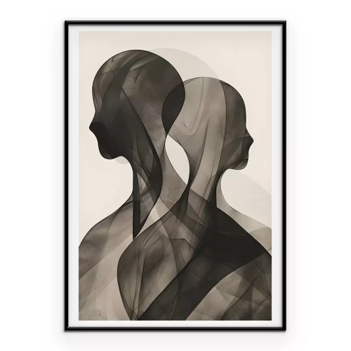 Poster  Formes humaines délicates avec effets d'ombre