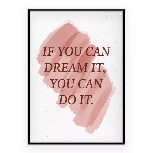 Poster  Texte de motivation aux couleurs pastel