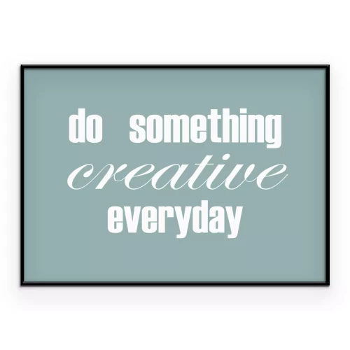 Poster  Typographie inspirante et créative