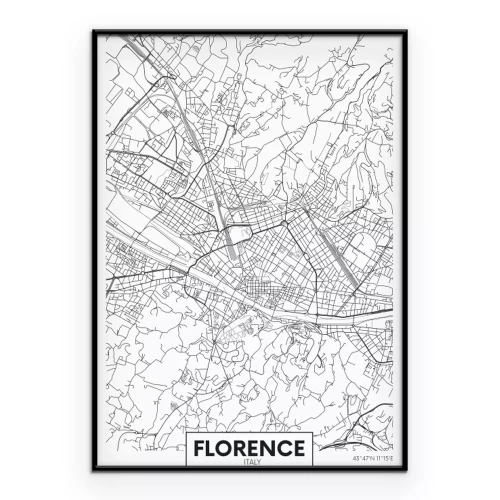 Poster  Plan de Florence, Italie