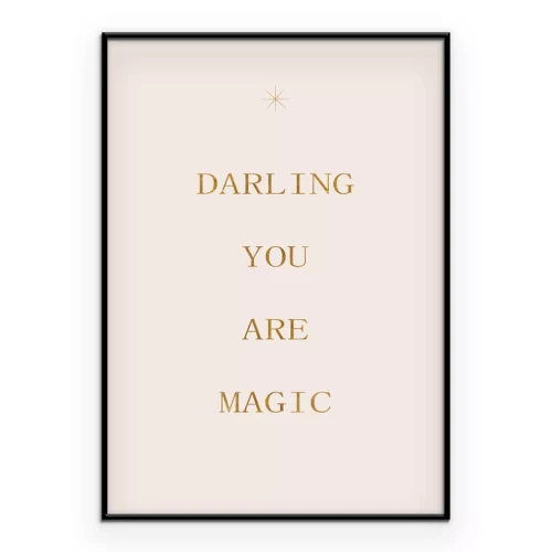 Poster  La typographie subtile de Darling You Are Magic
