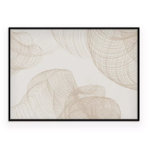 Poster  Structures ondulées de couleur beige