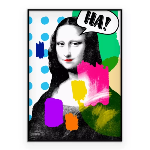 Poster  La Joconde interprétée en bande dessinée