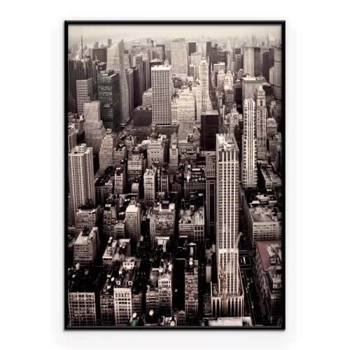 Poster  New York vue du ciel en tons sépia