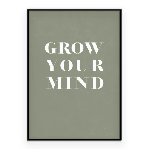 Poster  Typographie minimaliste sur le développement mental