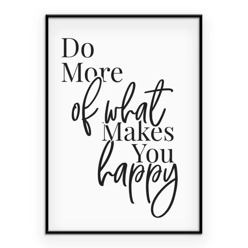 Poster  Une inscription minimaliste sur la quête du bonheur