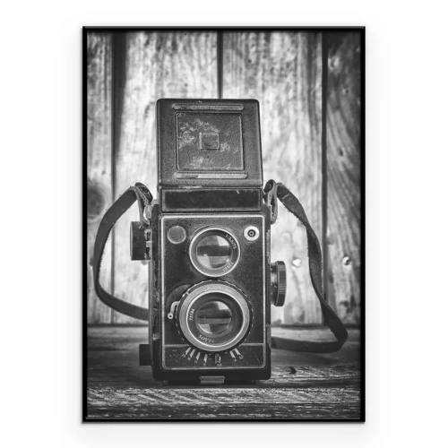 Poster  Portrait vintage à l'appareil photo analogique