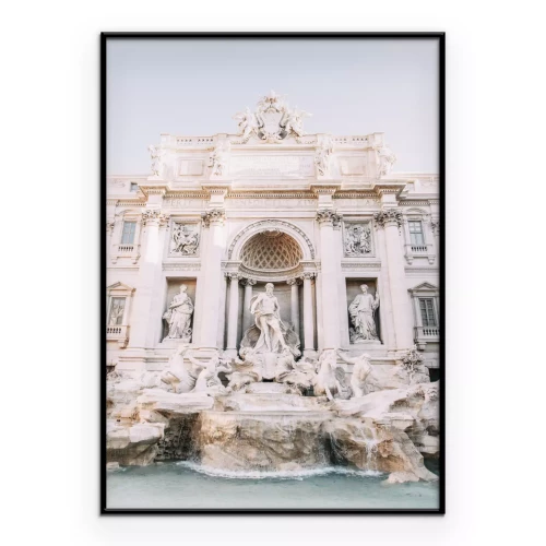 Poster  Vue sur la fontaine de Trevi à Rome