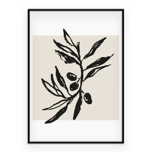 Poster  Branche d’olivier en style minimaliste