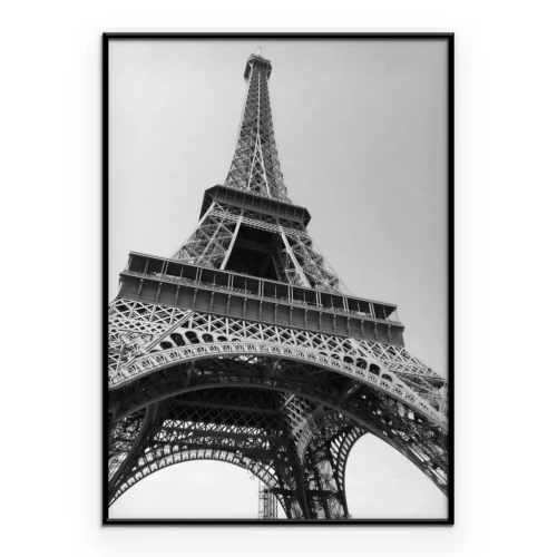 Poster  Photographie en noir et blanc de la tour Eiffel