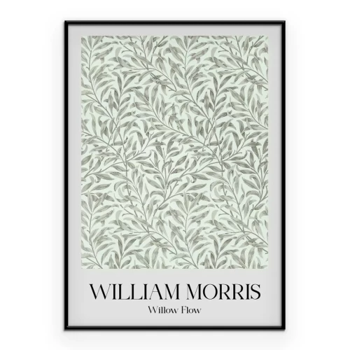 Poster  Composition botanique de feuilles vertes dans le style de William Morris