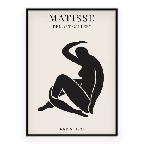 Poster  Silhouette d'une femme dans le style d'Henri Matisse
