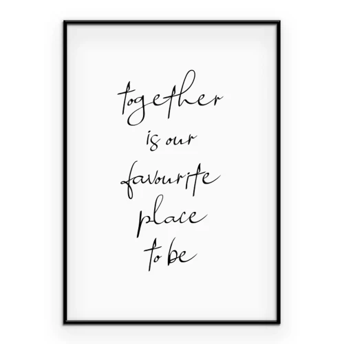 Poster  Citation minimaliste sur le fait d’être ensemble