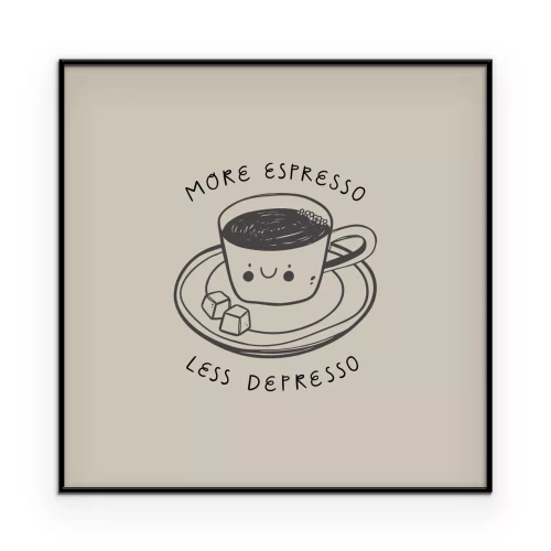 Poster  Graphique de café avec une citation