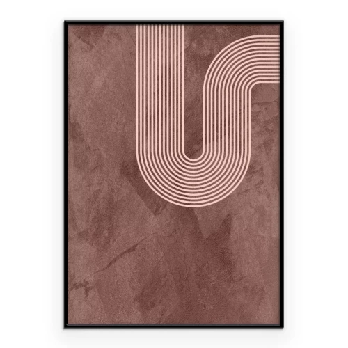 Poster  Géométrie minimaliste sur fond en béton