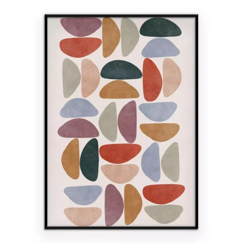 Poster  Géométrie colorée forme de forme régulière