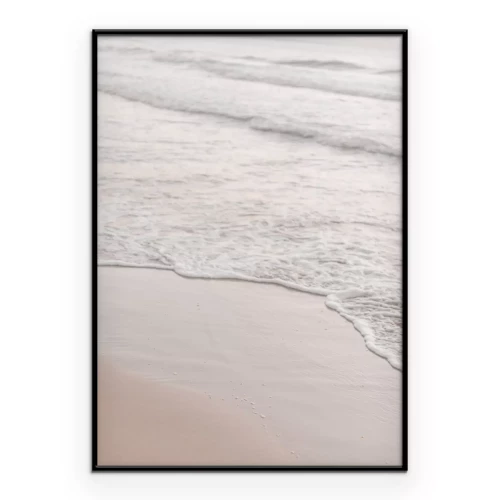 Poster  Vagues calmes sur une plage de sable paysage marin
