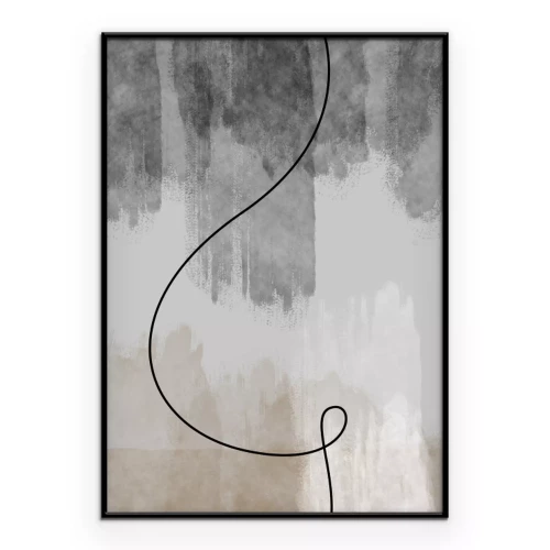 Poster  Abstraction minimaliste de style moderne avec une ligne