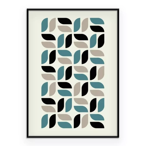 Poster  Formes d’abstraction moderniste inspirées du Bauhaus