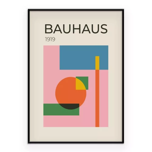 Poster  Abstraction moderniste dans le style Bauhaus