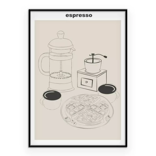 Poster  Café espresso illustration minimaliste