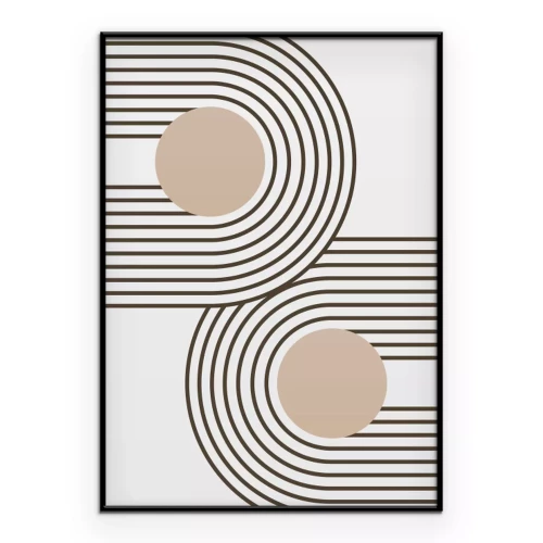 Poster  Formes géométriques minimalistes avec des cercles