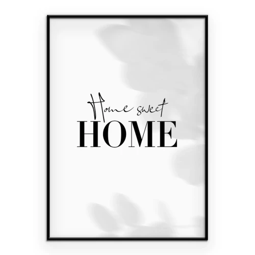 Poster  Home sweet home typographie minimaliste