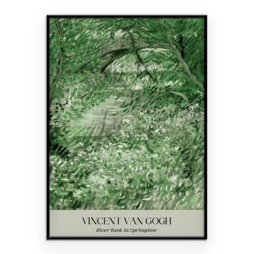Poster  Art dans le style de Van Gogh Rive de la rivière au printemps