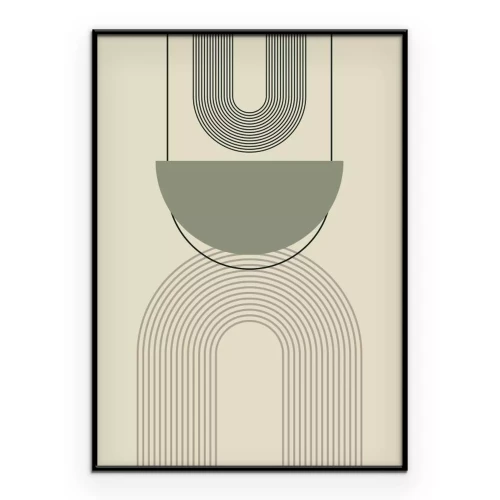 Poster  Formes géométriques avec des arcs abstraction