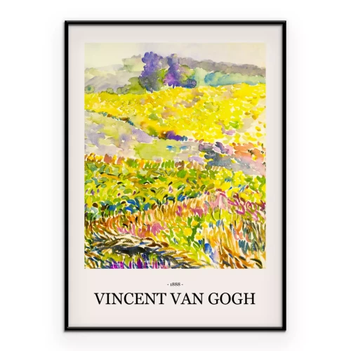 Poster  Prairie colorée dans le style de Vincent Van Gogh
