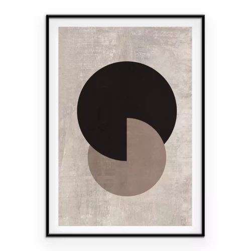 Poster  Formas geométricas sobre fondo texturizado