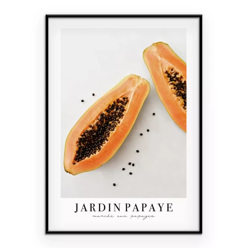 Poster  Jugosos frutos de papaya