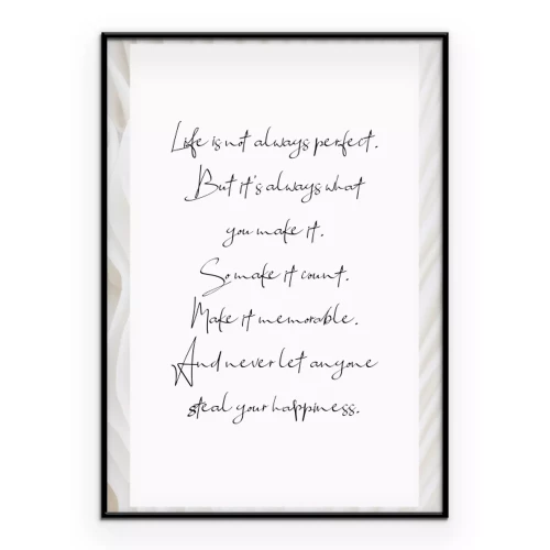 Poster  Citation motivante sur la vie