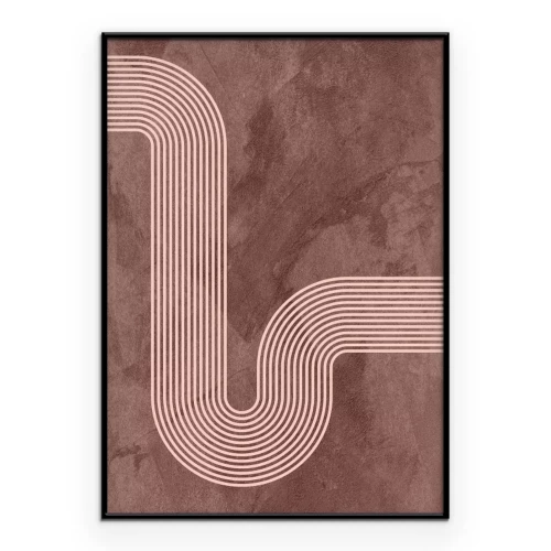 Poster  Lignes géométriques sur fond en béton