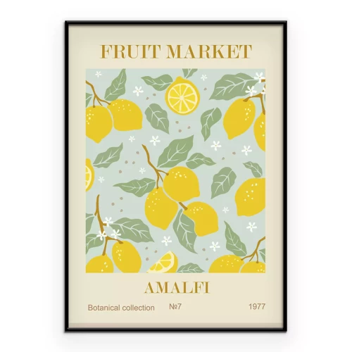 Poster  Fruits de citron sur des branches d'arbres