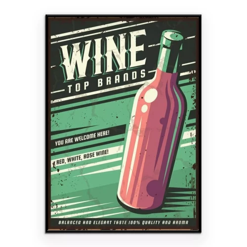 Poster  Graphisme vintage de bouteille de boisson