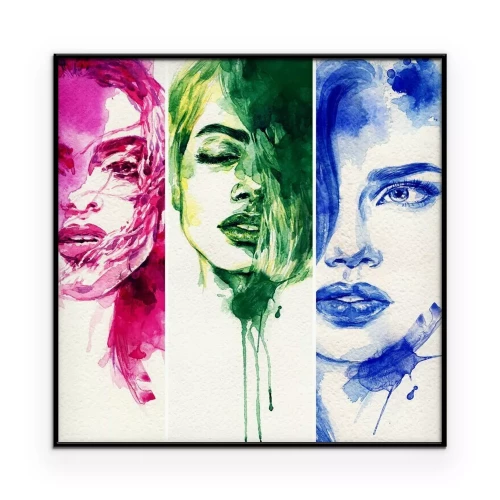 Poster  Belle femme. illustration d'aquarelle