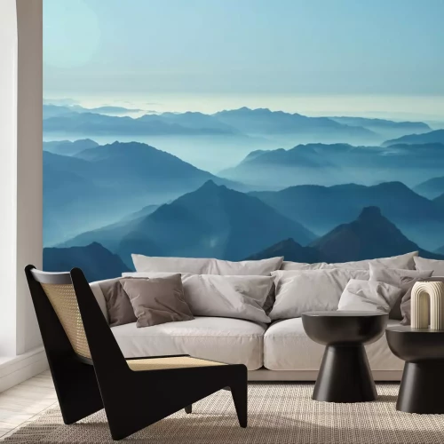 Papier peint  Les sommets de montagnes lointaines