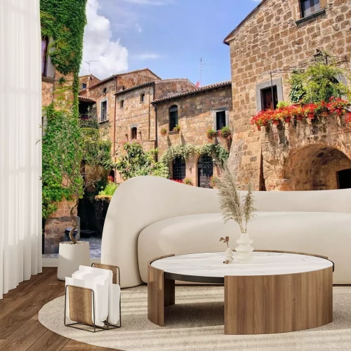 Papier peint  Maisons italiennes dans une charmante rue