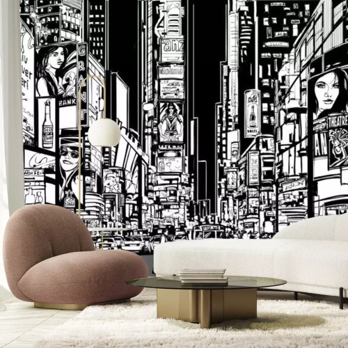 Papier peint  Ville de New York pendant la nuit